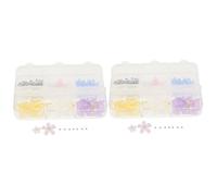 OATIPHO 2 Boîtes Charms Ongles Fleurs Colorées Accessoires de Diy pour Décoration Ongles de Décorations Pratiques pour Salon et Usage Personnel