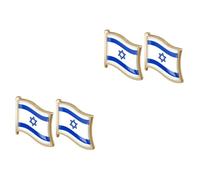 OATIPHO 2 Ensembles Broche Drapeau Revers Pour Hommes Épinglettes Patriotique Épingles National Épingle En Émail Broche De Vêtements Broches Drapeau Israélien Alliage 2 Pièces * 2