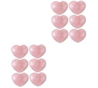 OATIPHO 2 Ensembles Lot De Cœur Quartz Rose Pour Décoration Saint Valentin Et Des Chakras Amour Naturelles Pour Et Lithothérapie 6 Pièces * 2