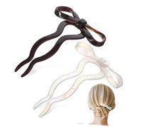 OATIPHO 2 Pièces arc en épingle à cheveux Accessoires de cheveux pour les femmes clips français pour les cheveux Arcs poils d'arc chignon épingles coups de cheveux acide acétique