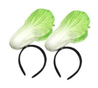 OATIPHO 2 Pièces Bandeau Chou Chinois Couvre-chef De Maquillage Coiffe De Cosplay Légume Bandeau Dessin Animé Enfant Se Maquiller Caches Enfants Cosplay Groupe Vert Clair Le Fer