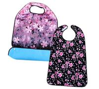 OATIPHO 2 pièces Bavoirs Adultes Réutilisables pour Manger Grands et Confortables Polyester Souple Légers et Durables Protections Pratiques pour Personnes Âgées et Hommes