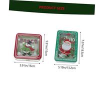 OATIPHO 2 Pièces Boîte Cadeau Noël et Film Transparent Coffret à Capacité Décorations Vintage pour et Rangement