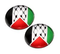 OATIPHO 2 pièces Broche Drapeau Palestine Métal Épingles de Revers pour Hommes et Femmes Accessoire de Mode pour Vêtements et Sacs