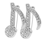OATIPHO 2 pièces Broche Musicale de Zinc avec Épingle Vintage pour Mariage et Soirée Lot pour Femmes et Musiciennes