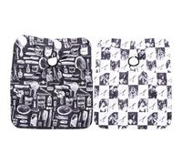 OATIPHO 2 Pièces Cape de Coiffure Polyester Lot de Noir et Blanc Imperméable Anti-statique et Ajustable Blouse Professionnelle pour Salon de Coiffure et Barbier Protection Vêtements pour