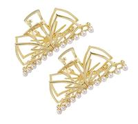 OATIPHO 2 Pièces Clips à Cheveux Métalliques avec Perles Pince à Cheveux Accessoire de Coiffure pour Ponytail et Événements Spéciaux