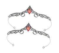 OATIPHO 2 Pièces Couronne Du Bandeau De Fête Bandeau Pour Les Femmes Accessoires De Cheveux Pour Les Filles Couronne De Princesse De Reconstitution Historique Alliage De Zinc Noir