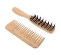 OATIPHO 2 Pièces Ensemble de peignes à poils peigne du cuir chevelu pinceau du cuir chevelu peigne de démêlage portable peigne de soins capillaires peigne à cheveux mouillé crinière Beige