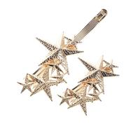 OATIPHO 2 Pièces Épingle à Cheveux Pentagramme Épingle à Cheveux Étoile à Cinq Points Épingles à Cheveux Petites Pinces à Cheveux Clips De Cheveux Étoiles Barrette Étoile Doré Alliage