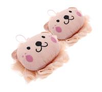 OATIPHO 2 Pièces Éponge Exfoliante Corps Lion Cartoon Douce pour Bain Amusant Loofah Corps Exfoliant pour Peau Sensible