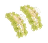 OATIPHO 2 Pièces Floral Hair Claw Clips Large Shark Jaw Clips For Women Secure Hold For Thick Long Hair Elegant Back Of Head Design