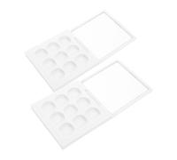 OATIPHO 2 Pièces Palette De Fards à Paupières Rechargeable Fard à Paupières Bricolage Récipient à Rouge à Lèvres Conteneurs Contenants De Rouge à Lèvres Blanche Plastique