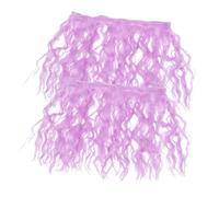 OATIPHO 2 Pièces perruque de poupée petites perruques de poupée fournitures de bricolage de poupée perruque de cheveux bouclés de poupée matériel de cheveux de poupée Filament Violet,mauve