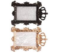 OATIPHO 2 Pièces Plaques à Ongles Vintage Palette de Mélange pour Nail Art avec Support de Couronne Accessoire Multifonctionnel pour et Création de Vernis à Ongles