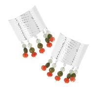 OATIPHO 2 Pièces Ponytail Buckle With Glass Bead Tassel Chinese Boho Hair Accessories For Women Stylish Ponytail Hair Clips For Parties Travel And Daily Wear