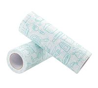 OATIPHO 2 Rouleaux Lot de Chiffons de Nettoyage Réutilisables pour Cuisine Lingettes à Motifs Durables et Multifonctions pour Surfaces et Plans de Travail