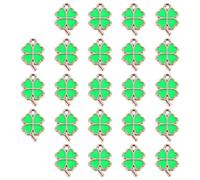 OATIPHO 25 Pendentifs Délicats en Forme de Trèfle à Quatre Feuilles, Breloques à Suspendre, Accessoires de Bijoux