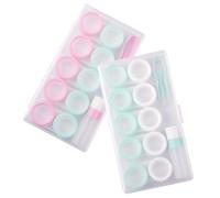 OATIPHO 2ensembles Boîte De Rangement pour Lentilles De Contact avec Pinces Étui Portable Compact Fuite Conteneur De Stockage pour Lentilles De Contact