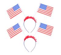 OATIPHO 2pièces Bandeau à Paillettes Drapeau Américain Serre-tête Floral Pour Fête Nationale Accessoire De Coiffure Pour Independence Day