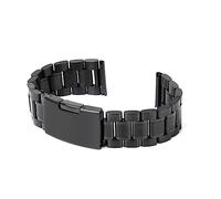 OATIPHO 2pièces Bracelet Acier Inoxydable Avec Fermoir Déployant Bracelet De Remplacement Solide Avec Barres à Ressort Noir