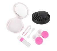 OATIPHO 2pièces Étui à Lentilles De Contact Plastique Boîte De Rangement pour Lentilles Coffret De Stockage pour Filles Noir Et Blanc