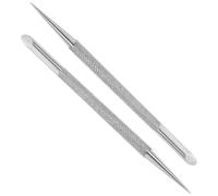 OATIPHO 2pièces Grattoir à Ongles Acier Inoxydable Et Repousse-cuticules Pour Manucure Outil De Manucure Avec Manche Antidérapant Facile à Nettoyer