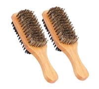 OATIPHO 2pièces Lot de Brosses à Barbe pour Homme Brosse de Coiffage Portable Lisse et Entretient la Barbe Outil de Soin Doux