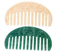 OATIPHO 2pièces Lot De Peignes à Dents Larges Pour Cheveux Bouclés Mouillés Et Longs Portable Et Facile à Utiliser