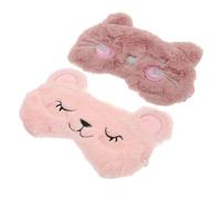 OATIPHO 2Pièces Masque Peluche Masque de Carton Animaux Oreilles Doux pour Réparateur pour Voyage Détente Parfait pour Famille