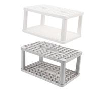 OATIPHO 2Pièces Organisateur de Pinceaux Rangement Cosmétique Pratique Compartiments pour Bureaux et Vanity Support de Pinceaux Carrés