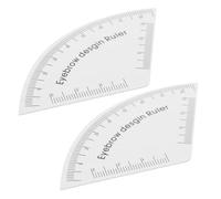 OATIPHO 2pièces Outil de Mesure pour Dessin de Sourcils Gabarit Pvc Règle Réutilisable pour Tracé Précis des Sourcils