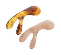 OATIPHO 2pièces Peigne De Massage Résine à Double Fourche Pour Nez Outil De Massage Portatif Pour Chevelu Soulageant La Fatigue Tête Maux De Tête