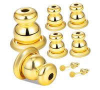 OATIPHO 3 paires Bouchons de Boucles Oreilles Électroplaté pour Femmes Supports Sécurisés pour Oreilles Tombantes Confort Optimal et Brillance Améliorée