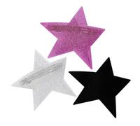 OATIPHO 3 Pièces Barrettes Étoile Brillantes pour Filles de Épingles à Cheveux Étoile Accessoires Élégants avec Paillettes Argentées Violettes et Noires pour et Utilisation Quotidienne