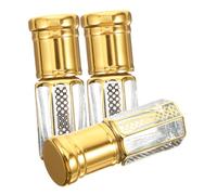 OATIPHO 3 Pièces Flacon Roll Verre de Bouteilles Rechargeables pour Huiles Essentielles et Flacon Vide Pratique pour Lotion et Maquillage Design Élégant Doré