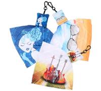 OATIPHO 3 pièces Lingettes Nettoyantes pour Écran Téléphone Porte-clés avec Chiffon Microfibre Double-face Lavables et Réutilisables Légères et Portables pour Lunettes et Appareils