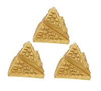 OATIPHO 3 Pièces Modèle de Pyramide Égyptienne Résine Décoration Durable pour Table de Sable Psychologique Ornement de Bureau et Intérieur Accessoire Apaisant pour Maison et