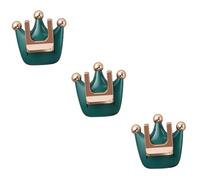 OATIPHO 3 Pièces Support Mural Sèche Cheveux Forme de Couronne Organisateur de Salle de Bain Pratique sans Perçage Rangement Durable pour Sèche Cheveux et Accessoires