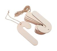 OATIPHO 30 Tranches de Bois Brut de Canne à Sucre avec Cordon Décorations DIY Inachevées pour Sapin de Noël Loisirs Créatifs Peinture Suspendre Lot 30 Pièces