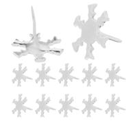 OATIPHO 300 Attaches Parisiennes Métalliques Flocon de Neige Mini Attaches 16X14 MM pour Loisirs Créatifs Travaux Manuels et Décoration Papier Lot Pratique pour Cartes de Noël et