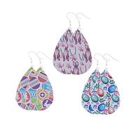 OATIPHO 3paires Boucles Oreilles Lapin De Pâques Gouttes Oreilles Cuir Bijoux Pour Femmes Lot