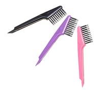 OATIPHO 3pièces Brosse Nettoyante pour Brosses à Cheveux Outil de Nettoyage et Anti-peluches Rose et Noir