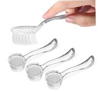 OATIPHO 3Pièces Brosses à Ongles Ergonomique Set de Nettoyantes pour Ongles et Usage Ménager Brosse à Poils Denses pour Nettoyage Transparent