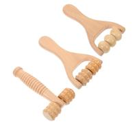 OATIPHO 3Pièces Massage Bois Outils de Massage Multifonctionnels pour Détente Corps Relaxation Épaules et Jambes