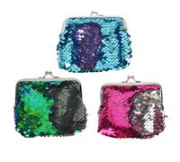 OATIPHO 3pièces Pochette à Sequins pour Fille Mini Élégant avec Design Sirène pour Et Petits Objets Style Et Brillant