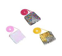 OATIPHO 3pièces Porte-Monnaie à Sequins pour Garçon Fille Sac Carré Petit Portefeuille pour Bijoux Clés Et Cartes Assorti Et Doré