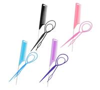 OATIPHO 4 Ensembles Outils pour Tresses Queue de Rat de Peignes Pointes pour Élégantes Accessoires Pratiques pour Filles et Débutants