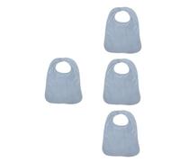 OATIPHO 4 Pièces Bavoir Adulte Imperméable Polyester Double Face Réglable et Lavable Bavoir Repas pour Seniors Hommes et Femmes Protection Douce et Chaude pour Vêtements