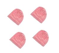 OATIPHO 4 Pièces Bonnets De Couchage Turbans De Cheveux Bonnnet Pour Dormir Cheveux Bouclés Chapeau Polyester Rose